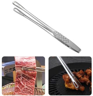 1Pcs Rvs Eten Tang Japanse Stijl Barbecue Klem Keuken Accessoires