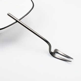 1Pcs Rvs Fruit Vork Mini Salade Fruit Vork Mooie Dessert Taart Vork Zilver Goud Vork Keuken Tool