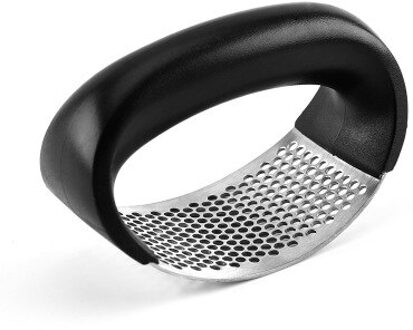 1Pcs Rvs Knoflookpers Handleiding Knoflook Vleesmolen Hakken Knoflook Gereedschappen Curve Fruit Groente Gereedschap Keuken Gadgets
