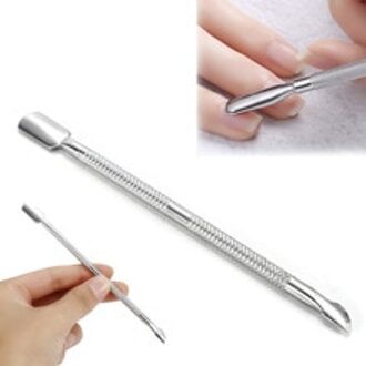 1Pcs Rvs Nail Cuticle Pusher Nail Art Push Uv Gel Manicure Remover Pedicure Dead Skin Verwijderen Cuticula Schoon gereedschap