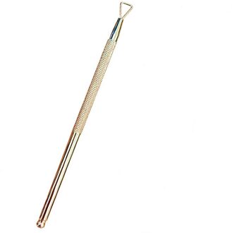 1Pcs Rvs Nail Uv Gel Polish Remover Driehoek Stok Staaf Pusher Cleaner Manicure Nail Art Gereedschap Accessoires Goud