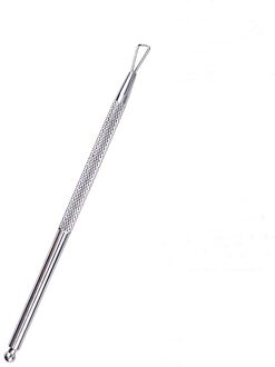 1Pcs Rvs Nail Uv Gel Polish Remover Driehoek Stok Staaf Pusher Cleaner Manicure Nail Art Gereedschap Accessoires Zilver