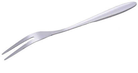 1Pcs Rvs Twee-tine Vork Fruit Vork Servies Meerdere Gebruik Snack Cake Dessert Vorken Cafetaria Thuis bestek