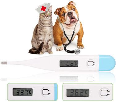 1pcs safe waterproof Pet Electronic Thermometer LCD Display Pet Dog Puppy Thermometers