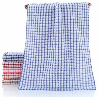 1Pcs Schoonmaakdoekje Theedoeken Keuken Plaid Schotel Katoen Absorberende Doeken Vaatdoek Zakdoek Rooster Handdoek 64*42Cm LB