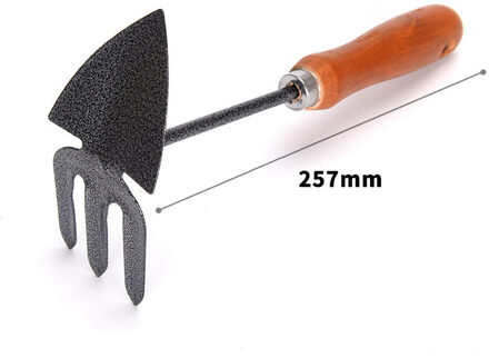 1Pcs Schop Hark Houten Handvat Metal Head Tuingereedschap Mini Schoppen Harken Tuinieren Tool Voor Pot Planten Tuin Planten