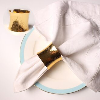 1Pcs Servetring Houder Goud Zilver Doop Bangle Metal Wedding Party Supplies Kleine Mond Servet Gesp