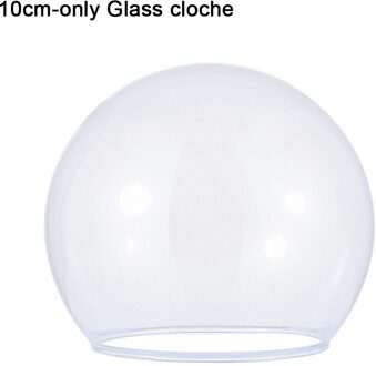 1Pcs Sferische Glas Cloche Jar Display Stand Cover Terrarium Fles Met Houten Base Acryl Stofkap Display Box Bloem doos 10cm-Glass cloche