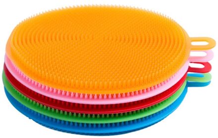 1Pcs Silicone Cleaning Borstels Zachte Siliconen Schuursponsje Spons Schotel Kom Pot Cleaner Wassen Tool Keuken Accessoires