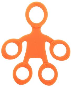 1Pcs Silicone Hand Expander Vinger Hand Grip Vinger Training Brancard Trainer Sterkte Weerstand Bands Wrist Oefening Fitness Oranje