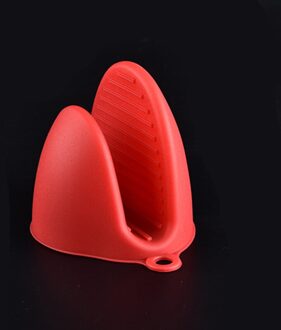 1Pcs Silicone Hittebestendige Handschoen Grip Oven Pot Koken Mitt Protector Houder Grip rood