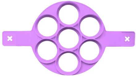 1Pcs Silicone Non Stick Fantastische Ei Pannenkoek Maker Ring Keuken Bakken Omelet Mallen Flip Fornuis Ei Ring Mold Koken gereedschap 1stk ronde paars