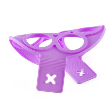 1Pcs Silicone Non Stick Fantastische Ei Pannenkoek Maker Ring Keuken Bakken Omelet Mallen Flip Fornuis Ei Ring Mold ronde-paars