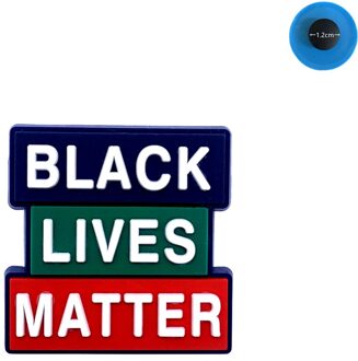 1Pcs Siliconen Blm Serie Gat Slipper Accessoires Voor Kinderen X-Mas Black Girl Magic Schoen Charmes gesp Polsband Decor Beige