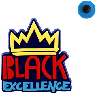 1Pcs Siliconen Blm Serie Gat Slipper Accessoires Voor Kinderen X-Mas Black Girl Magic Schoen Charmes gesp Polsband Decor Grijs