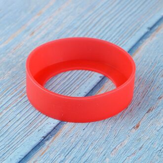 1Pcs Siliconen Cup Bodem Beschermhoes Bekerhouder 6.5Cm Thermos Cup Base Beschermhoes rood