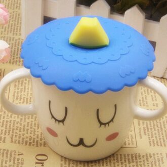 1Pcs Siliconen Cup Deksels Hittebestendige Herbruikbare Verzegelde Cover Keuken Accessoires Thee Cup Zuig Seal Cap Lekvrij Cup Deksel cantaloupe