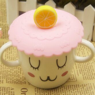 1Pcs Siliconen Cup Deksels Hittebestendige Herbruikbare Verzegelde Cover Keuken Accessoires Thee Cup Zuig Seal Cap Lekvrij Cup Deksel lomen