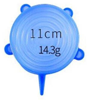 1Pcs Siliconen Deksel Stretch Deksels Universele Siliconen Kom Pot Deksel Siliconen Cover Pan Koken Voedsel Verse Cover Magnetron Cover 11cm