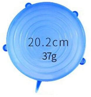 1Pcs Siliconen Deksel Stretch Deksels Universele Siliconen Kom Pot Deksel Siliconen Cover Pan Koken Voedsel Verse Cover Magnetron Cover 20.2cm