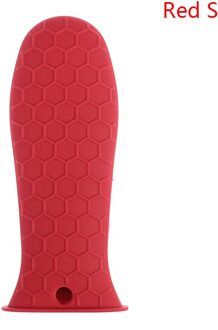 1Pcs Siliconen Handvat Pannenlap Voor Gietijzeren Koekenpannen Pannen Grip Mouw Cover Potten Pannen Handvat Onderdelen licht grijs