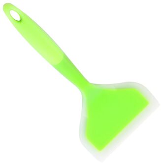 1Pcs Siliconen Keuken Ware Kookgerei Spatel Rundvlees Vlees Ei Keuken Schraper Breed Pizza Koken Gereedschap Schop Non-stok groen