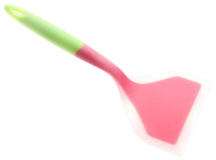 1Pcs Siliconen Keuken Ware Kookgerei Spatel Rundvlees Vlees Ei Keuken Schraper Breed Pizza Koken Gereedschap Schop Non-stok roze