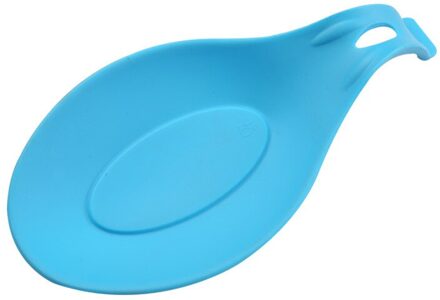1Pcs Siliconen Lepel Isolatie Mat Siliconen Hittebestendige Placemat Drank Glas Coaster Lade Lepel Pad Keuken Tool Accessoire blauw