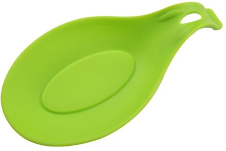 1Pcs Siliconen Lepel Isolatie Mat Siliconen Hittebestendige Placemat Drank Glas Coaster Lade Lepel Pad Keuken Tool Accessoire groen