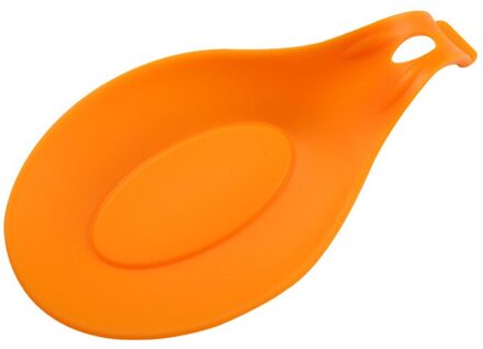 1Pcs Siliconen Lepel Isolatie Mat Siliconen Hittebestendige Placemat Drank Glas Coaster Lade Lepel Pad Keuken Tool Accessoire oranje