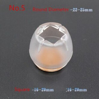 1pcs Siliconen Stoel Been Caps Voeten Pads Floor Protectors Meubels Tafel Covers Sokken Ronde Bodem Antislip Cups thuis Tool nee.5