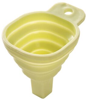 1Pcs Siliconen Vouwen Telescopische Lange Nek Trechter Creatieve Huishoudelijke Vloeibare Doseren Mini Trechter Keuken Gereedschap geel