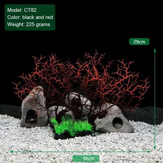 1Pcs Simulatie Kunstmatige Plant Aquarium Fish Tank Decor Fish Tank Begonia Coral Aquarium Landschapsarchitectuur Hars Home Decoratie 02