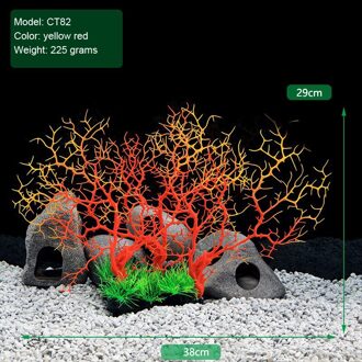 1Pcs Simulatie Kunstmatige Plant Aquarium Fish Tank Decor Fish Tank Begonia Coral Aquarium Landschapsarchitectuur Hars Home Decoratie 04