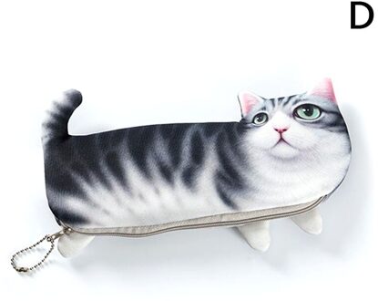 1pcs Simulation Cut Cartoon Cat Pencil Case Soft cloth School Stationery Pen Bag student Pen Bag