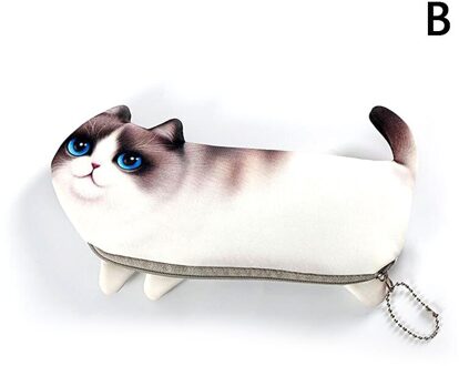 1pcs Simulation Cut Cartoon Cat Pencil Case Soft cloth School Stationery Pen Bag student Pen Bag