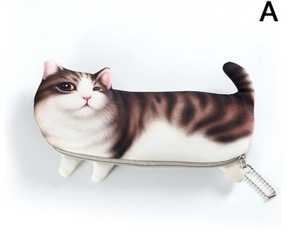 1pcs Simulation Cut Cartoon Cat Pencil Case Soft cloth School Stationery Pen Bag student Pen Bag