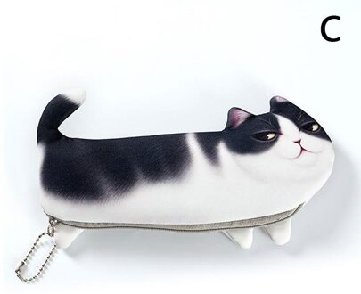 1pcs Simulation Cut Cartoon Cat Pencil Case Soft cloth School Stationery Pen Bag student Pen Bag
