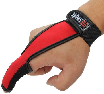1Pcs Single Finger Protector Fishing Handschoenen Rood Vissers Antislip Een Vinger Casting Handschoen Vissen Accessoires