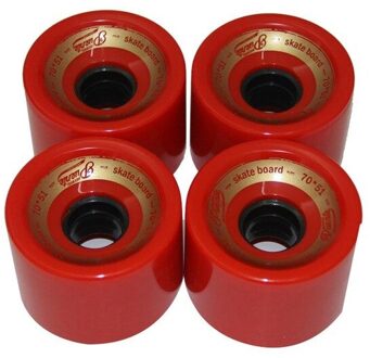 1Pcs Skateboard Wielen Lagers Elastische Pu Wearable Flexibele 70X51 Sport rood