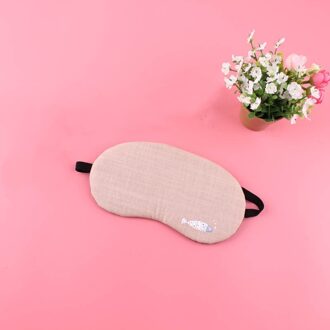 1Pcs Slapen Oogmasker Katoen Soft Sleep Aid Travel Rest Eye Shade Cover Blindfold Unisex Vrouwen Mannen 4 Stijlen optinal Bruin