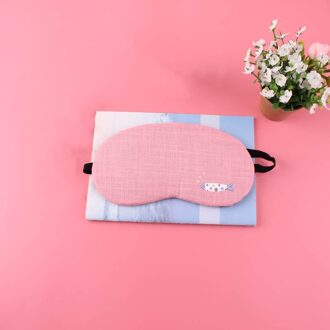 1Pcs Slapen Oogmasker Katoen Soft Sleep Aid Travel Rest Eye Shade Cover Blindfold Unisex Vrouwen Mannen 4 Stijlen optinal Roze