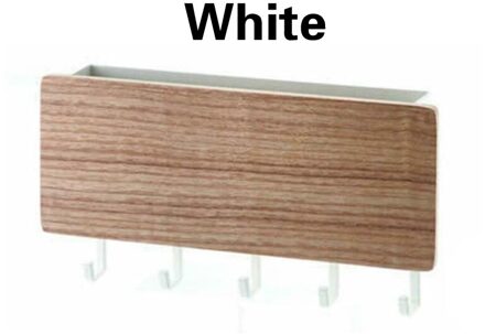 1Pcs, Sleutelhanger Voor Muur, Muur Hanger Haak, Mode, Wandplank, Houten, opslag, Sleutelhouder, Haken, Wall Mounted Rack, Home Decor wit