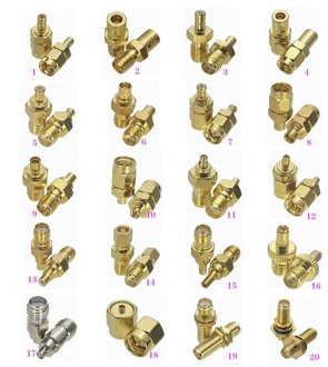 1Pcs SMA to SMB / MCX / MMCX / SMC / CRC9 / TS9 / SMA / IPX U.fl Male plug & Female jack RF Coaxial Adapter connector Converter