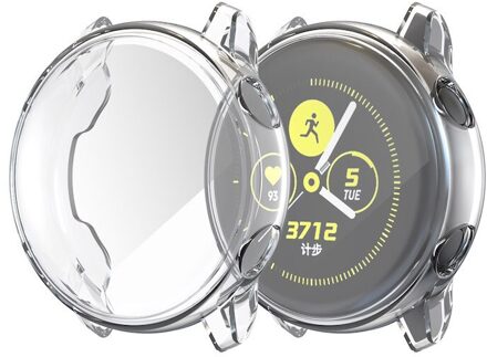 1Pcs Soft Silicone Cover Voor Samsung Galaxy Horloge Actieve Case Bumper Accessoires Protector Volledige Dekking Scherm Beschermhoes doorzichtig