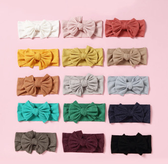 1pcs Solid Color Bowknot Baby Headband Elastic Turban Hairband Baby Girl Headbands Hair bands for Baby Girls Hair accessories