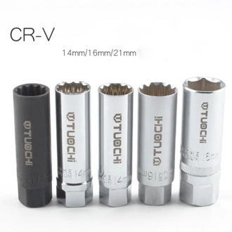 1PCS Spark Plug Socket Wrench 14 /16/ 21MM Spark Plug Disassembly Replace Tools Ultra-Thin Magnetic Socket Wrench Tool