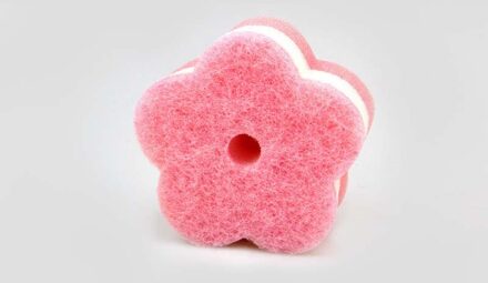 1Pcs Sponzen Schuursponsjes Ronde Zonnebloem Vormige Keuken Spons Borstel Servies Glas Wassen Gerechten Thuis Schoonmaken Tool 03