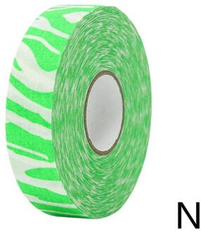 1Pcs Sport Tape Hockey Tape Ijshockey Transparante Non Tape Slip Golfbal Hoge Club Slip Dragen Stok Kleverig s2M3 groen zebra