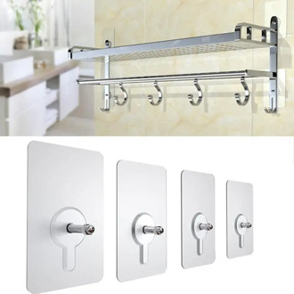1pcs Strong Non-Trace Self Adhesive Nails Hook Waterproof Durable Kitchen Bathroom Screw Hook Hanger Suction Cup Sticking Nail